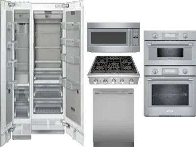 6 Piece Package Includes Refrigerator, Freezer, Cooktop, Wall Oven, Microwave And Dishwasher