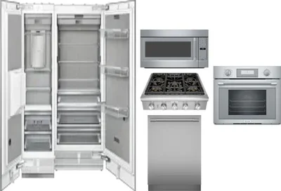 6 Piece Package Includes Refrigerator, Freezer, Cooktop, Wall Oven, Microwave And Dishwasher