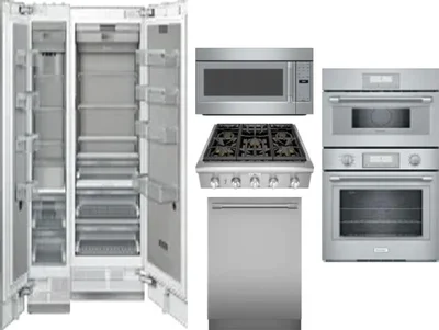 6 Piece Package Includes Refrigerator, Freezer, Cooktop, Wall Oven, Microwave And Dishwasher