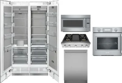 6 Piece Package Includes Refrigerator, Freezer, Cooktop, Wall Oven, Microwave And Dishwasher