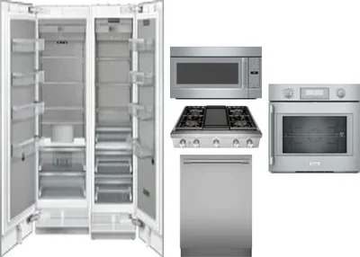 6 Piece Package Includes Refrigerator, Freezer, Cooktop, Wall Oven, Microwave And Dishwasher