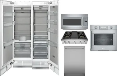 6 Piece Package Includes Refrigerator, Freezer, Cooktop, Wall Oven, Microwave And Dishwasher