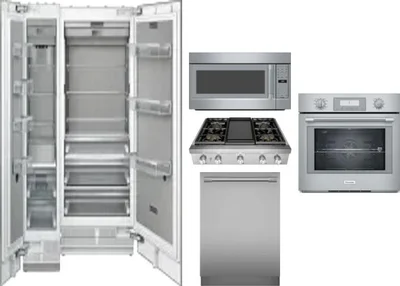 6 Piece Package Includes Refrigerator, Freezer, Cooktop, Wall Oven, Microwave And Dishwasher