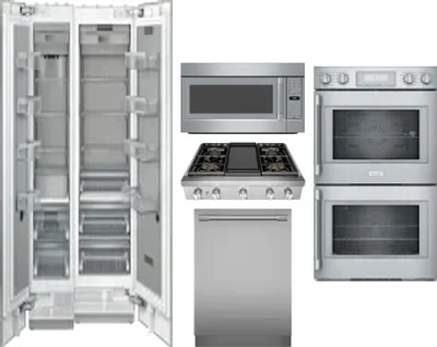 6 Piece Package Includes Refrigerator, Freezer, Cooktop, Wall Oven, Microwave And Dishwasher