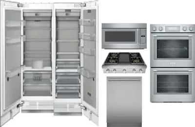 6 Piece Package Includes Refrigerator, Freezer, Cooktop, Wall Oven, Microwave And Dishwasher