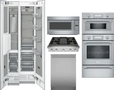 6 Piece Package Includes Refrigerator, Freezer, Cooktop, Wall Oven, Microwave And Dishwasher