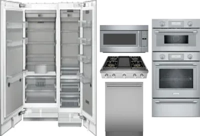 6 Piece Package Includes Refrigerator, Freezer, Cooktop, Wall Oven, Microwave And Dishwasher