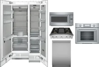6 Piece Package Includes Refrigerator, Freezer, Cooktop, Wall Oven, Microwave And Dishwasher