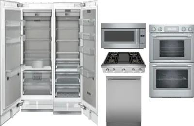 6 Piece Package Includes Refrigerator, Freezer, Cooktop, Wall Oven, Microwave And Dishwasher