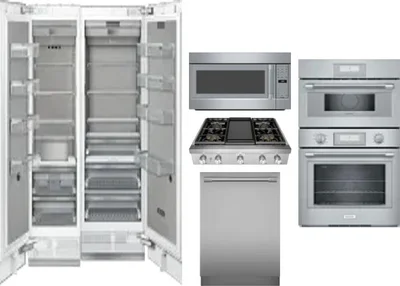 6 Piece Package Includes Refrigerator, Freezer, Cooktop, Wall Oven, Microwave And Dishwasher