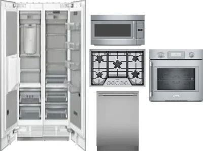 6 Piece Package Includes Refrigerator, Freezer, Cooktop, Wall Oven, Microwave And Dishwasher