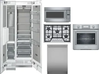 6 Piece Package Includes Refrigerator, Freezer, Cooktop, Wall Oven, Microwave And Dishwasher