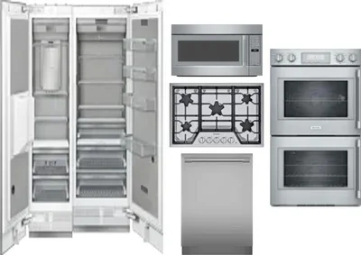 6 Piece Package Includes Refrigerator, Freezer, Cooktop, Wall Oven, Microwave And Dishwasher
