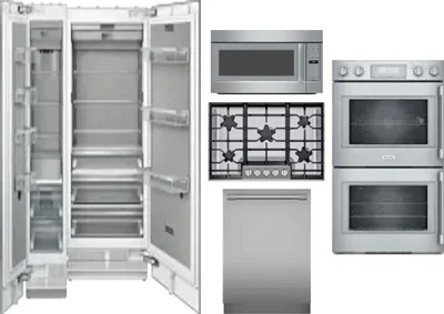 6 Piece Package Includes Refrigerator, Freezer, Cooktop, Wall Oven, Microwave And Dishwasher