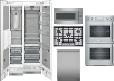6 Piece Package Includes Refrigerator, Freezer, Cooktop, Wall Oven, Microwave And Dishwasher