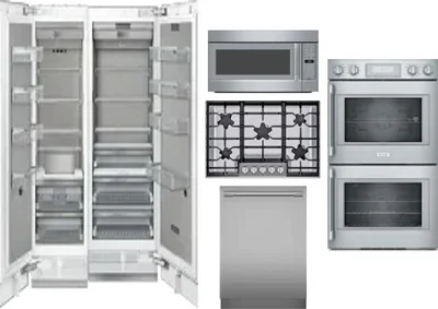 6 Piece Package Includes Refrigerator, Freezer, Cooktop, Wall Oven, Microwave And Dishwasher