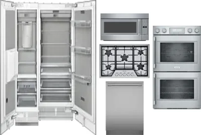 6 Piece Package Includes Refrigerator, Freezer, Cooktop, Wall Oven, Microwave And Dishwasher