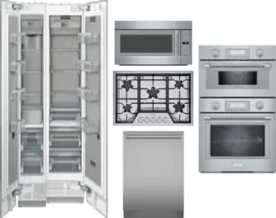 6 Piece Package Includes Refrigerator, Freezer, Cooktop, Wall Oven, Microwave And Dishwasher