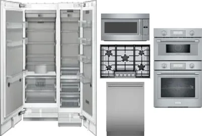 6 Piece Package Includes Refrigerator, Freezer, Cooktop, Wall Oven, Microwave And Dishwasher