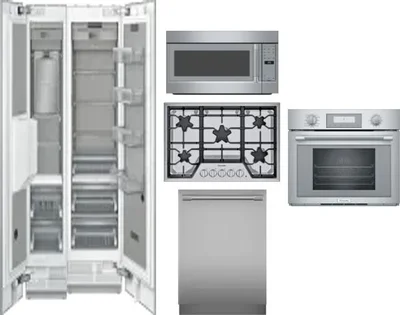 6 Piece Package Includes Refrigerator, Freezer, Cooktop, Wall Oven, Microwave And Dishwasher