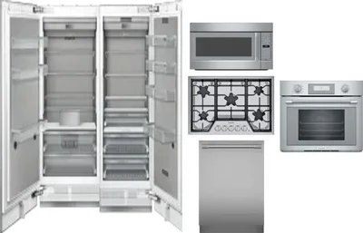 6 Piece Package Includes Refrigerator, Freezer, Cooktop, Wall Oven, Microwave And Dishwasher