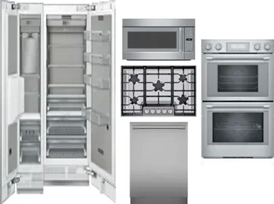 6 Piece Package Includes Refrigerator, Freezer, Cooktop, Wall Oven, Microwave And Dishwasher