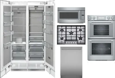 6 Piece Package Includes Refrigerator, Freezer, Cooktop, Wall Oven, Microwave And Dishwasher