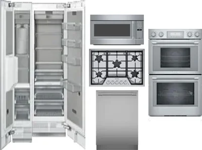 6 Piece Package Includes Refrigerator, Freezer, Cooktop, Wall Oven, Microwave And Dishwasher