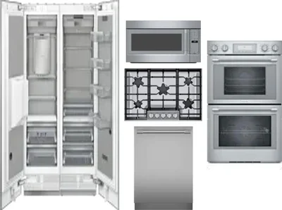 6 Piece Package Includes Refrigerator, Freezer, Cooktop, Wall Oven, Microwave And Dishwasher