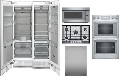 6 Piece Package Includes Refrigerator, Freezer, Cooktop, Wall Oven, Microwave And Dishwasher