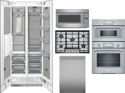 6 Piece Package Includes Refrigerator, Freezer, Cooktop, Wall Oven, Microwave And Dishwasher