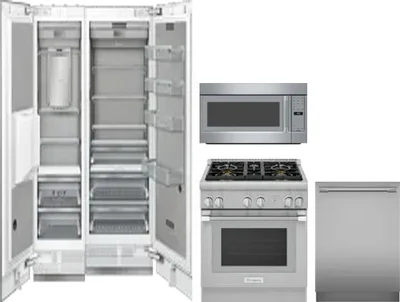5 Piece Package Includes Refrigerator, Freezer, Range, Microwave And Dishwasher