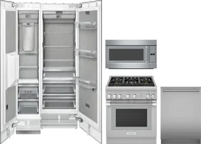 5 Piece Package Includes Refrigerator, Freezer, Range, Microwave And Dishwasher