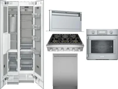 6 Piece Package Includes Refrigerator, Freezer, Cooktop, Wall Oven, Hood And Dishwasher