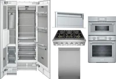 6 Piece Package Includes Refrigerator, Freezer, Cooktop, Wall Oven, Hood And Dishwasher