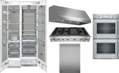 6 Piece Package Includes Refrigerator, Freezer, Cooktop, Wall Oven, Hood And Dishwasher