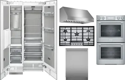 6 Piece Package Includes Refrigerator, Freezer, Cooktop, Wall Oven, Hood And Dishwasher
