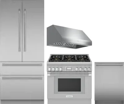 4 Piece Package Includes Refrigerator, Range, Hood And Dishwasher