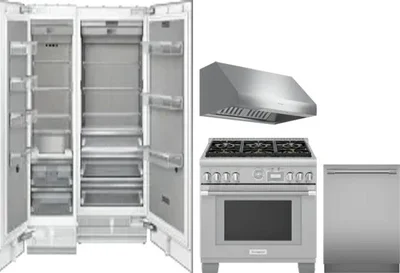 5 Piece Package Includes Refrigerator, Freezer, Range, Hood And Dishwasher