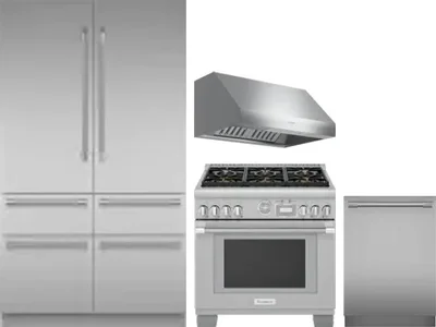 4 Piece Package Includes Refrigerator, Range, Hood And Dishwasher