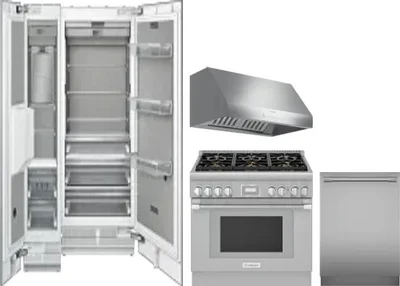 5 Piece Package Includes Refrigerator, Freezer, Range, Hood And Dishwasher