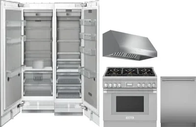 5 Piece Package Includes Refrigerator, Freezer, Range, Hood And Dishwasher