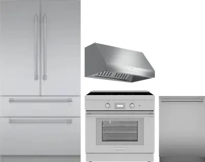 4 Piece Package Includes Refrigerator, Range, Hood And Dishwasher
