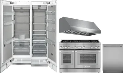 5 Piece Package Includes Refrigerator, Freezer, Range, Hood And Dishwasher