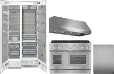 5 Piece Package Includes Refrigerator, Freezer, Range, Hood And Dishwasher