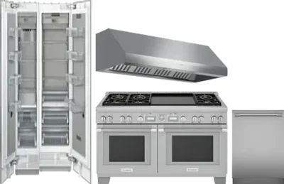 5 Piece Package Includes Refrigerator, Freezer, Range, Hood And Dishwasher