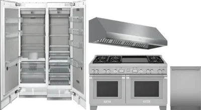5 Piece Package Includes Refrigerator, Freezer, Range, Hood And Dishwasher