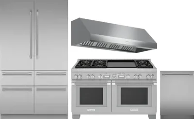 4 Piece Package Includes Refrigerator, Range, Hood And Dishwasher