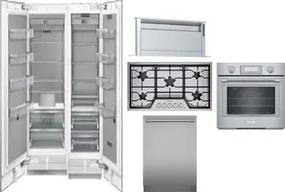 6 Piece Package Includes Refrigerator, Freezer, Cooktop, Wall Oven, Hood And Dishwasher