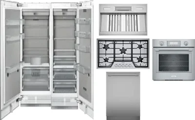 6 Piece Package Includes Refrigerator, Freezer, Cooktop, Wall Oven, Hood And Dishwasher